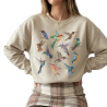 Hummingbird Printed Sweater | Felpa in Cotone Artistica
