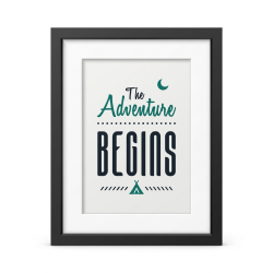 The adventure begins Poster Incorniciato | Tuurbo.ai