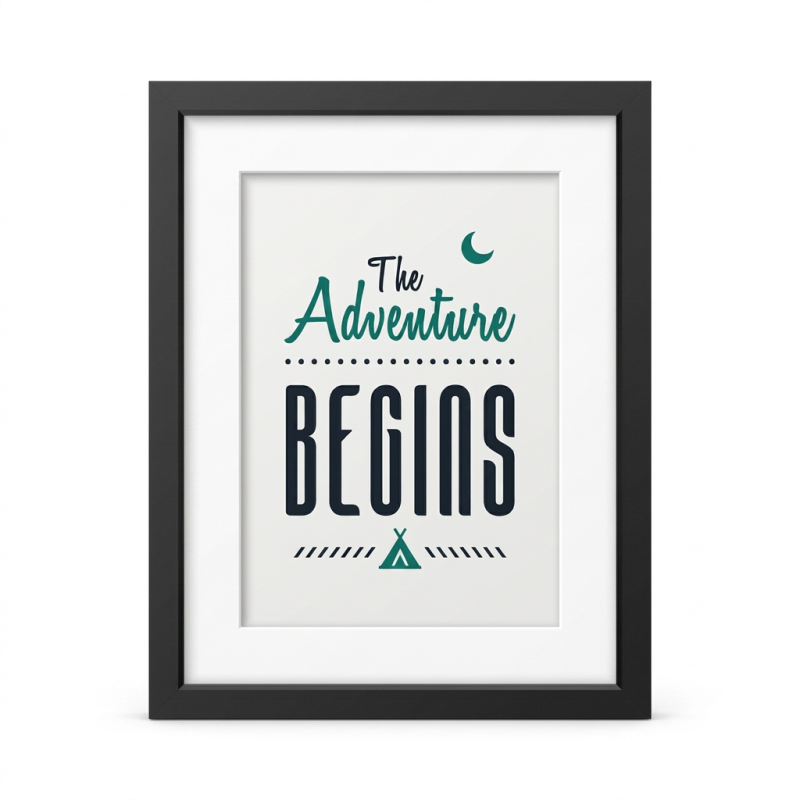 The adventure begins Framed poster