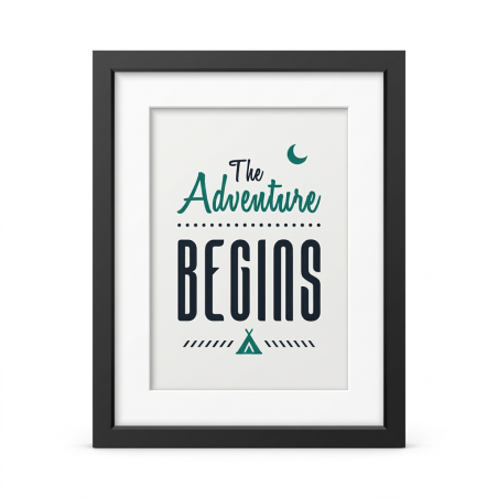 The adventure begins Framed poster