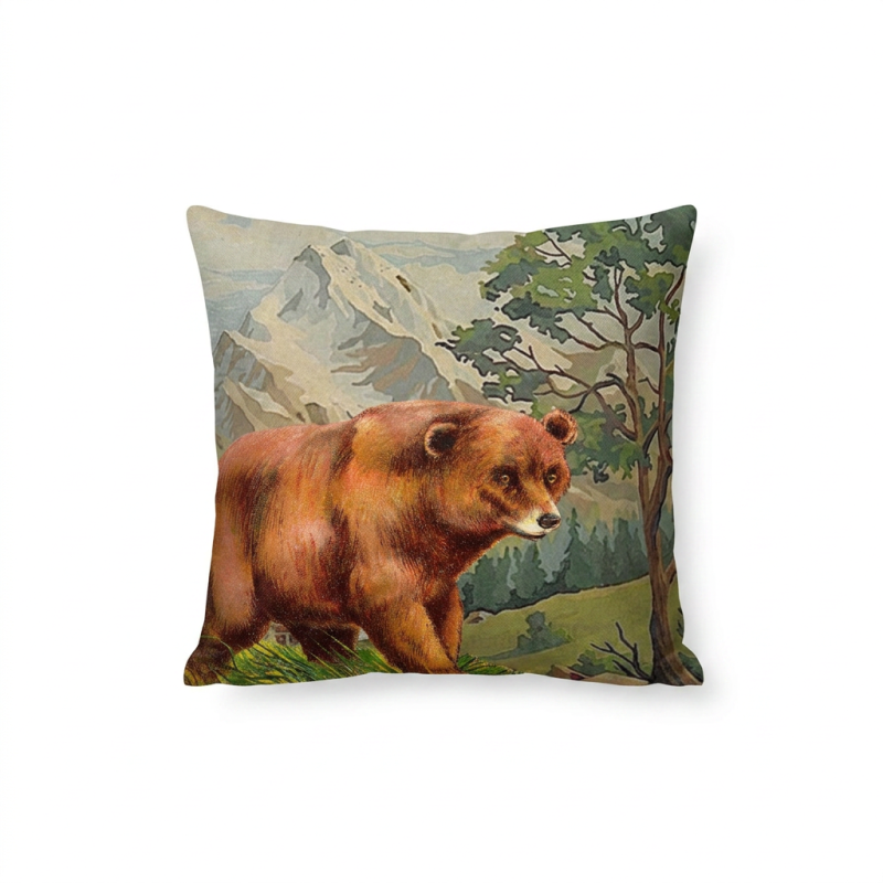 Brown bear cushion